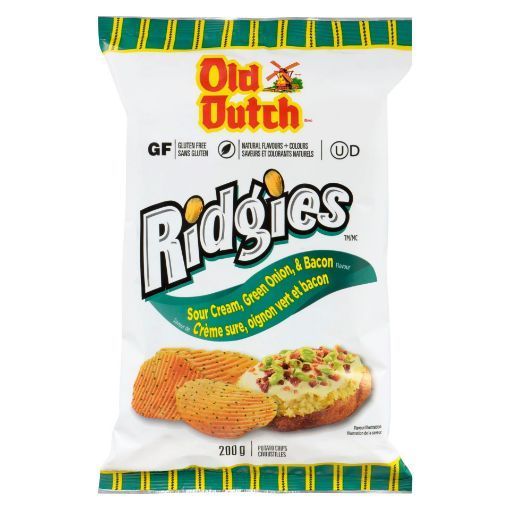 Picture of OLD DUTCH CHIPS - RIDGIES SC, GO and BACON 200GR